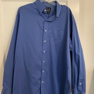 Jos A Bank - Cobalt blue - men’s button down shirt - size 17 1/2 - 36
